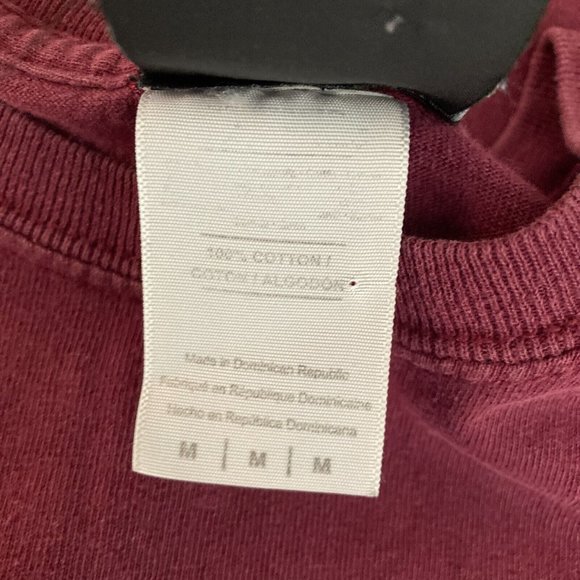 Vintage Thrasher Magazine T Shirt Mens Medium Skater Spellout  Burgundy White - Picture 5 of 10